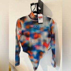 Nike Jordan Multicolor Flight Mountainside Long Sleeve Thong Bodysuit
